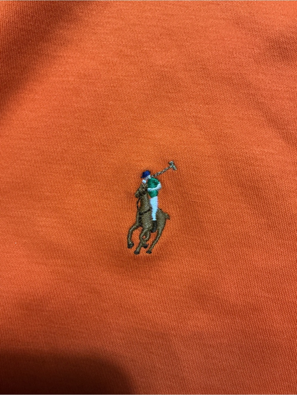 Polo Ralph Lauren Pima Soft Touch Big & Tall Orange Pony Logo Polo Shirt